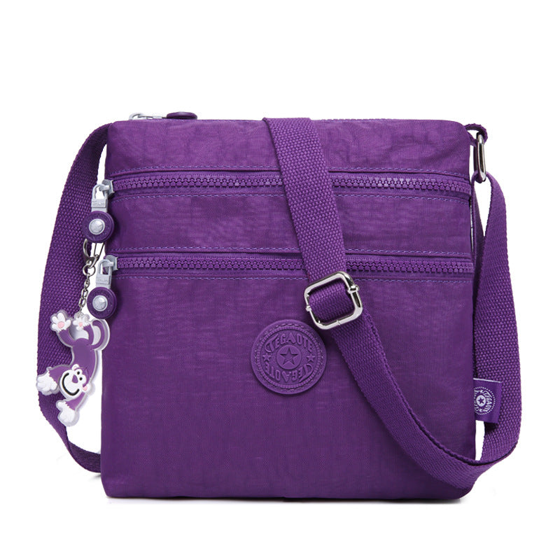 Tigaotte One-Shoulder Cross-Body Bag, Lightweight Water-Repellent Nylon Casual Fashion Versatile Canvas Bag