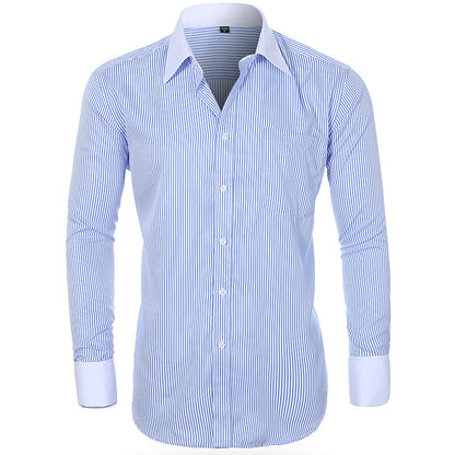 Cross-border Hot Sale Amazon Shirt Men's Casual Spring and Summer ebay Business Men's French Cufflinks plus size Men's Shirt