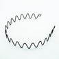 Iron black bottom wave spiral sports head hoop head buckle bath fine hairpin men's and girls universal wash hair hoop wholesale