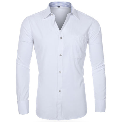 Cross-border Hot Sale Amazon Shirt Men's Casual Spring and Summer ebay Business Men's French Cufflinks plus size Men's Shirt