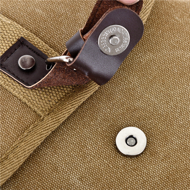 Cross-border New Canvas Bag Men's Shoulder Bag Fashion Casual Canvas Bag Men's Crossbody Backpack Shoulder Bag