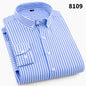 New Men's Printed Long-Sleeved Shirt, Korean Style Slim Fit, Youth Fashion, Casual and Versatile Shirt, Cross-Border Bestseller in Europe and America