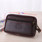 Men's Large Space Zipper Leather Waist Bag Mobile Phone Bag Multi-Functional Double Layer Soft Leather Belt Card Holder 6inch / 6.5inch