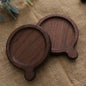 Wooden Coaster Black Walnut Square Coaster Wooden Insulation Pad Solid Wood Coaster Engraved Logo