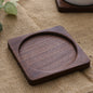 Wooden Coaster Black Walnut Square Coaster Wooden Insulation Pad Solid Wood Coaster Engraved Logo