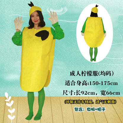 Adult Children's Day Performance Costume Non-woven Fruit and Vegetable Handmade Environmentally Friendly Show Clothes