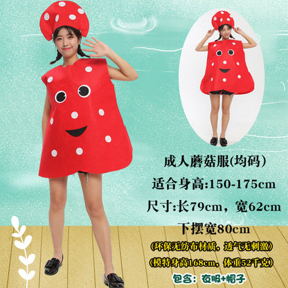 Adult Children's Day Performance Costume Non-woven Fruit and Vegetable Handmade Environmentally Friendly Show Clothes