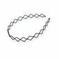 Iron black bottom wave spiral sports head hoop head buckle bath fine hairpin men's and girls universal wash hair hoop wholesale