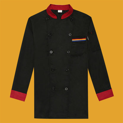 Restaurant and Cafeteria Back Kitchen Chef Work Clothes Long-Sleeved Work Clothes for Men Hotel Restaurant Chef Clothes Short-Sleeved Custom-Made for Men