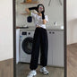 Women's Athletic Casual Pants Autumn 2025 New High-Waisted Jogger Cropped Pants Korean Style Loose Wide-Leg Pants Wholesale