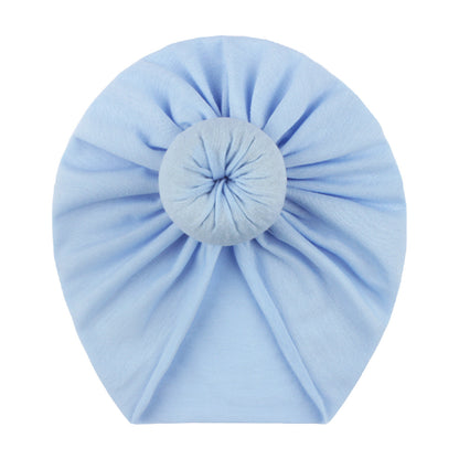European and American New Style Baby Pullover Hat, Cute Solid Color Donut Baby Hat, Thin and Comfortable Baby Hat for All Seasons