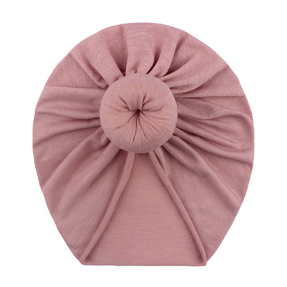 European and American New Style Baby Pullover Hat, Cute Solid Color Donut Baby Hat, Thin and Comfortable Baby Hat for All Seasons