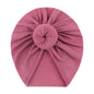 European and American New Style Baby Pullover Hat, Cute Solid Color Donut Baby Hat, Thin and Comfortable Baby Hat for All Seasons
