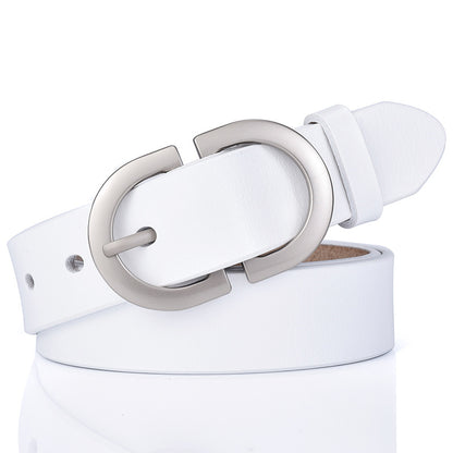 New ladies belt leather cowhide belt buckle Joker casual retro pants with a generation of factory outlets