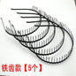 Iron black bottom wave spiral sports head hoop head buckle bath fine hairpin men's and girls universal wash hair hoop wholesale