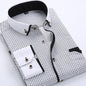 Slim-fit Business Dress Men's Shirt Fashionable Printed Thin Casual Shirt Youth Long-sleeved Fashionable All-match Top for Men