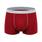 Men's cotton underwear plus size fat guy boxers breathable 3D seamless sexy youth cotton red boxers