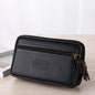 Men's Large Space Zipper Leather Waist Bag Mobile Phone Bag Multi-Functional Double Layer Soft Leather Belt Card Holder 6inch / 6.5inch