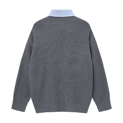 Fake two cardigans and sweaters for men