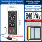No-Drill Telescopic Window Exhaust Fan, Portable Non-Hole Window Ventilator for Home, European Standard