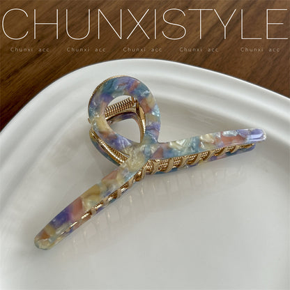 High-grade acetate hairpin for Women summer 2023 New elegant back head clip shark clip hairpin headdress