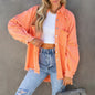Factory Direct Sales 2025 Autum European and American Long-Sleeved Denim Jacket Women's Washed Raw Edge Mid-Length Loose Jacket in Stock