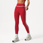 Cross-border Naked Contrast High Waist Yoga Pants Quick-drying Running Fitness Ankle-length Pants Outer Wear Tight Hip-lifting Sports Pants
