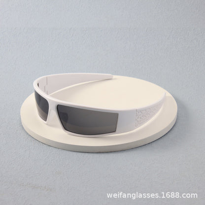 Hair Band Sunglasses Women's 2025 New High-end Sense European and American Niche Fashionable Distinctive Concave Style Windproof Riding Sunglasses