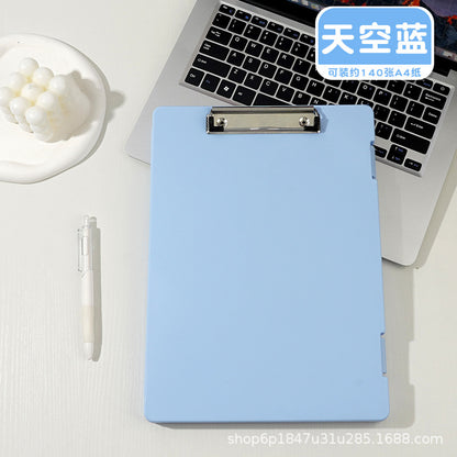 A4 folder paper material storage box student board clip writing pad multifunctional office file storage box