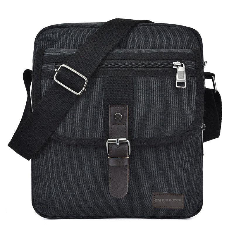 Cross-border New Canvas Bag Men's Shoulder Bag Fashion Casual Canvas Bag Men's Crossbody Backpack Shoulder Bag