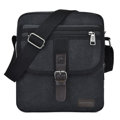 Cross-border New Canvas Bag Men's Shoulder Bag Fashion Casual Canvas Bag Men's Crossbody Backpack Shoulder Bag