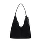 New Suede Shoulder Tote Bag, Fashionable, Simple, Lazy Style, Large Capacity Women's Handbag, Bucket Bag, Mommy Bag