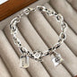 Six-pointed Star Old 925 Sterling Silver Bracelet Women's Autumn and Winter 2025 New Ins Niche Design Cold Style Couple Bracelet