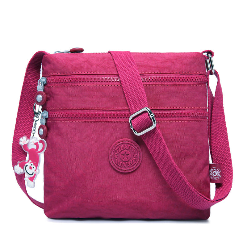 Tigaotte One-Shoulder Cross-Body Bag, Lightweight Water-Repellent Nylon Casual Fashion Versatile Canvas Bag