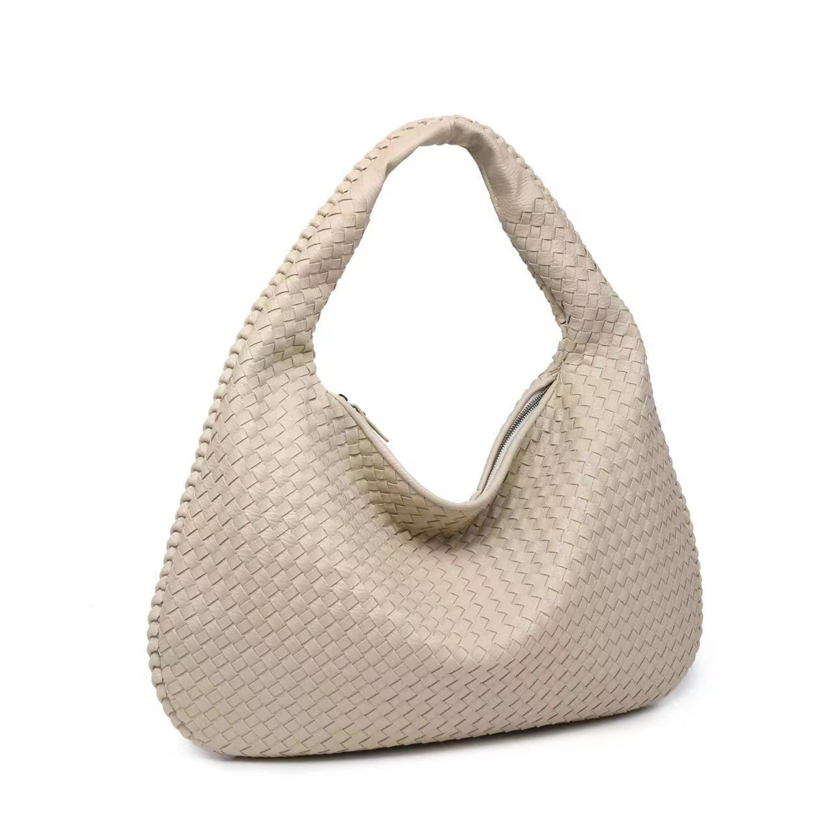 Woven Women's Bag Dumpling Bag New Simple Explosive Big Brand Shoulder Bag Autumn and Winter European and American Fashion Casual Big Bag