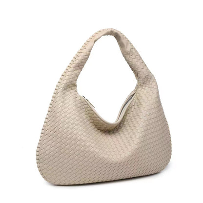 Woven Women's Bag Dumpling Bag New Simple Explosive Big Brand Shoulder Bag Autumn and Winter European and American Fashion Casual Big Bag