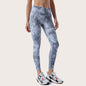 2023 Spring and Summer New Naked Yoga Pants Women's No Embarrassment Line High Waist Hip-lift Tie-dye Yoga Fitness Cropped Pants