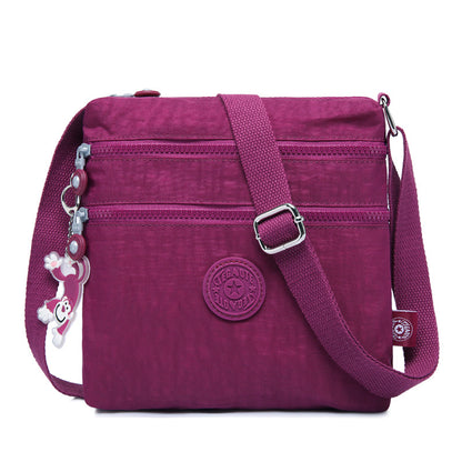 Tigaotte One-Shoulder Cross-Body Bag, Lightweight Water-Repellent Nylon Casual Fashion Versatile Canvas Bag