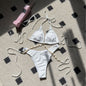 2025 European and American Plain New Sexy Shell Chain Swimsuit Swimsuit Bikini Bikini Cross-Border Export