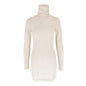 Ab480 Quality Model 2024 Spring Style Elegant Women's Polyester Long-Sleeve Round-Neck Bodycon Dress Wholesale from Manufacturer