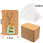 7.5*12cm key chain packing card Kraft paper card diy jewelry display cardboard key ring retail label