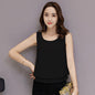 Chiffon Camisole Women's All-match Outer Wear Inner 2025 Summer Loose Slimming plus size Sleeveless Base Top