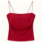 2026 New Style Pleated Camisole with Chest Pads, Integrated Bra, and Outerwear for Women in Summer