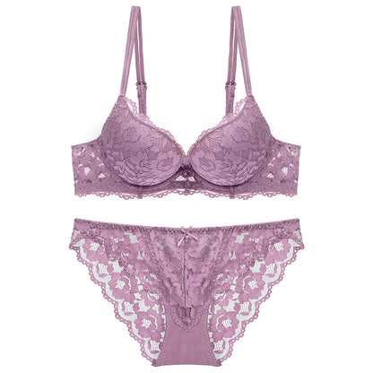 European and American Sexy Intimates for Women with Small Breasts, Push-Up Intimates, Breast Reduction, Anti-Sagging, Push-Up Bra Set, Bra