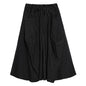 Japanese Yamamoto style black and white striped cropped wide-leg pants women's spring and autumn loose retro drape high waist casual culottes