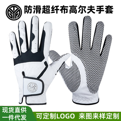 Genuine Tygolf Golf Gloves for Men, Microfiber Cloth, Non-Slip, Breathable, Wear-Resistant, Washable Golf Gloves