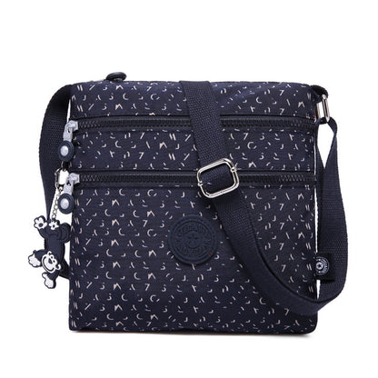 Tigaotte One-Shoulder Cross-Body Bag, Lightweight Water-Repellent Nylon Casual Fashion Versatile Canvas Bag