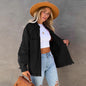 Factory Direct Sales 2025 Autum European and American Long-Sleeved Denim Jacket Women's Washed Raw Edge Mid-Length Loose Jacket in Stock