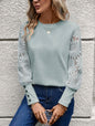 2024 Women's Waffle Button Women's Top