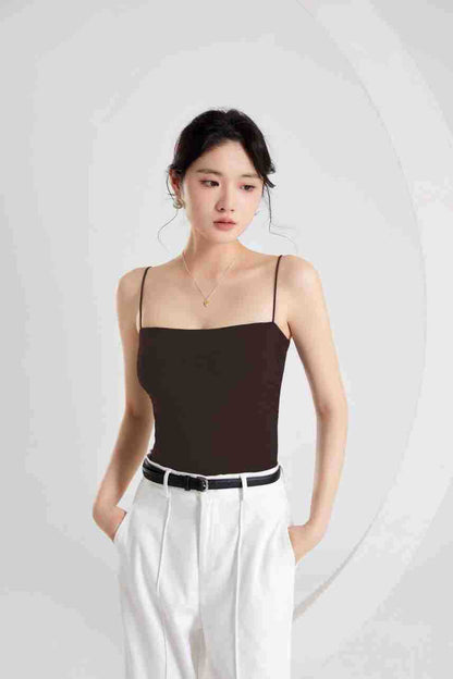 2026 New Style Pleated Camisole with Chest Pads, Integrated Bra, and Outerwear for Women in Summer